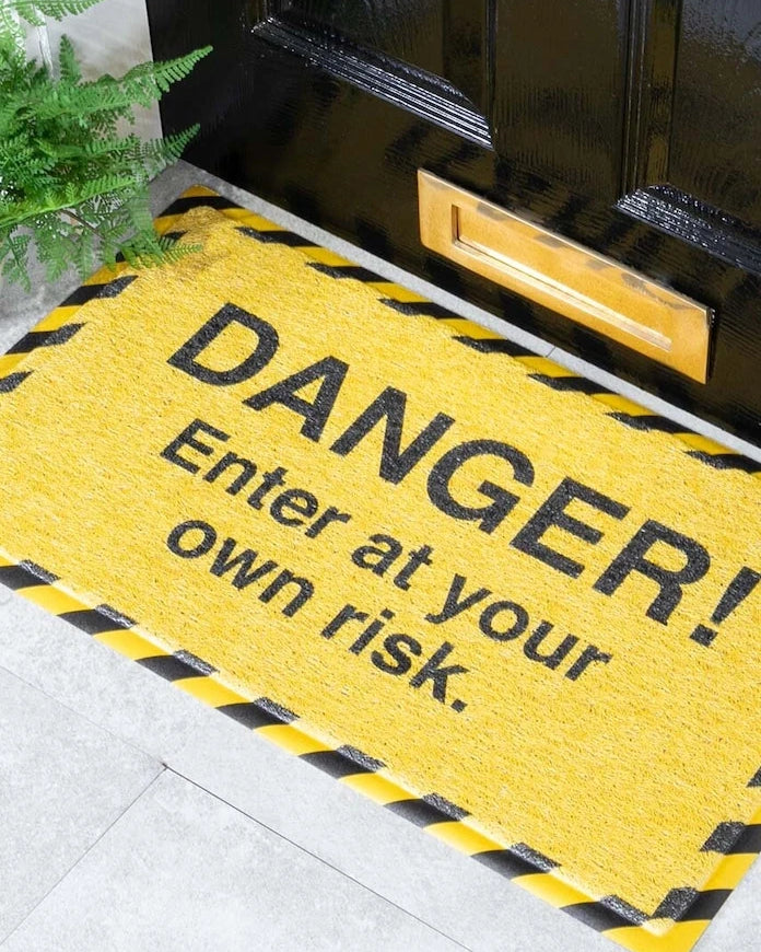 Artsy Doormats Danger Enter At Your Own 70 x 40 cm