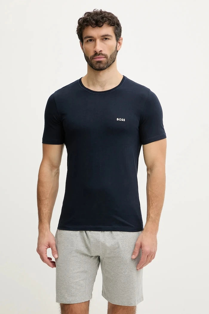 BOSS erkek pamuk TShirtRN 3P Classic tişört 3'lü set