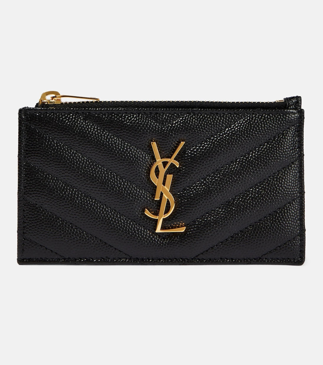Saint Laurent - Monogram zipped leather wallet