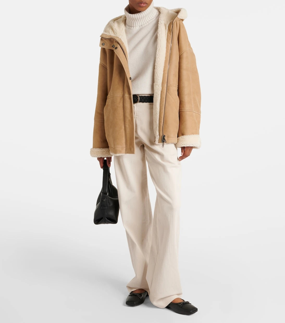 Brunello Cucinelli - Monili shearling-lined leather mules