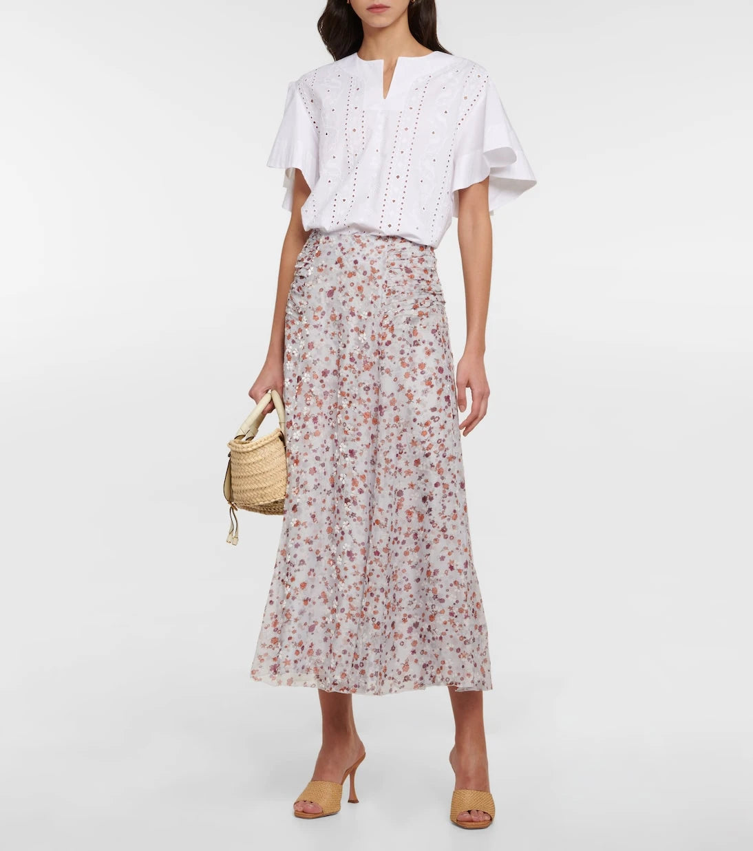 Dorothee Schumacher - Drapy Softness floral midi skirt