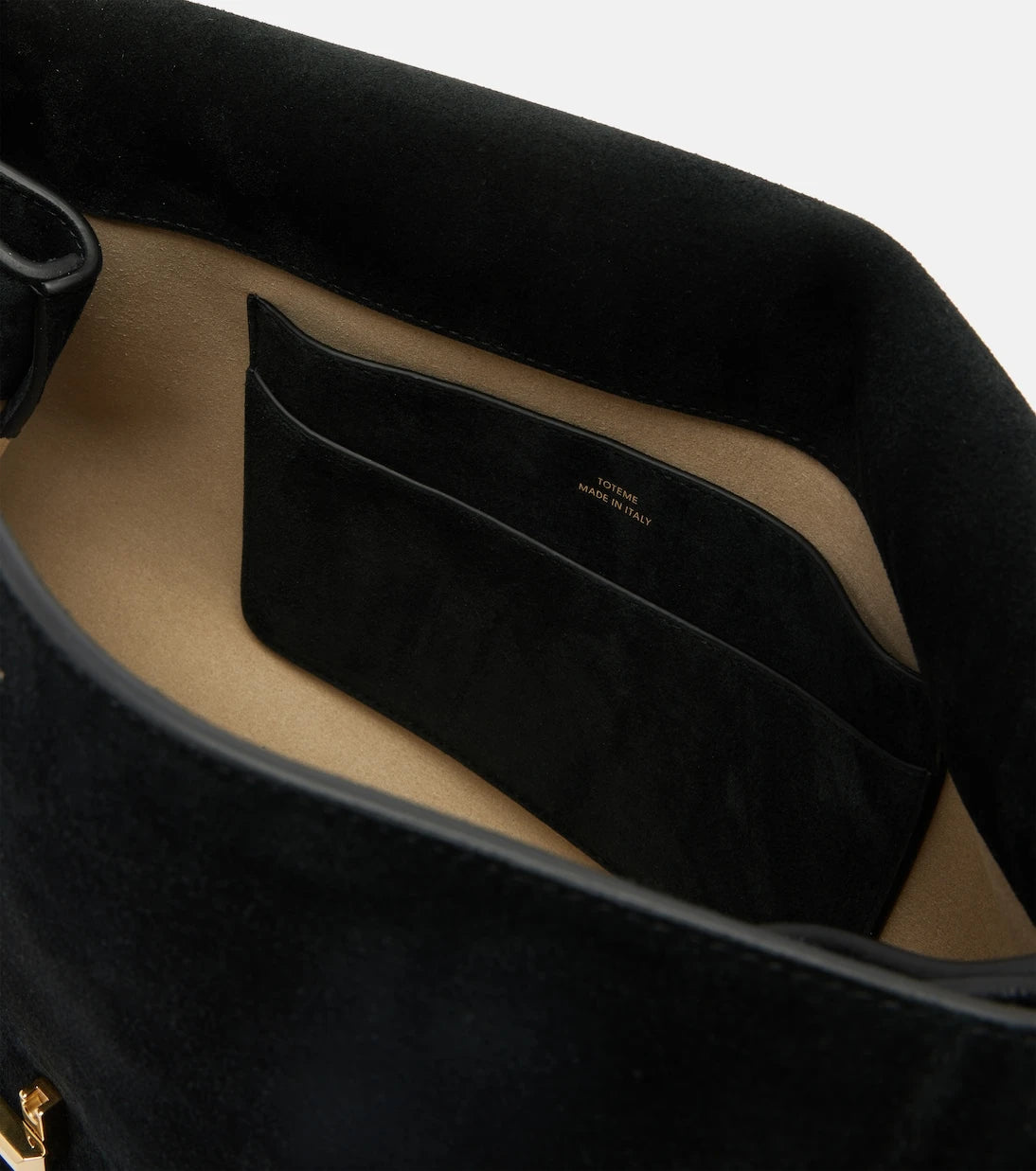 Toteme - T-Lock suede shoulder bag