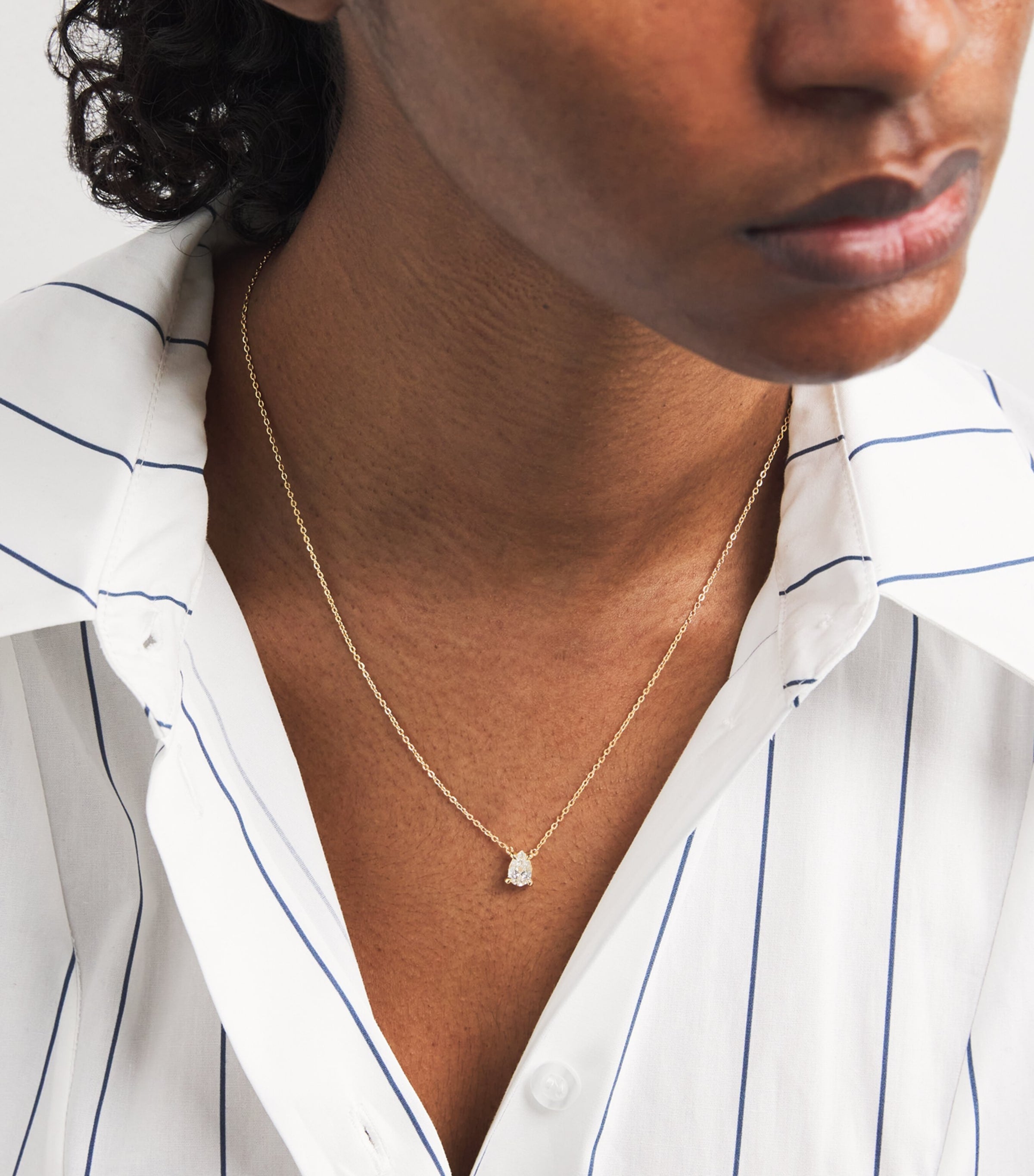 Yellow Gold and Diamond Pendant Necklace (0.75ct)