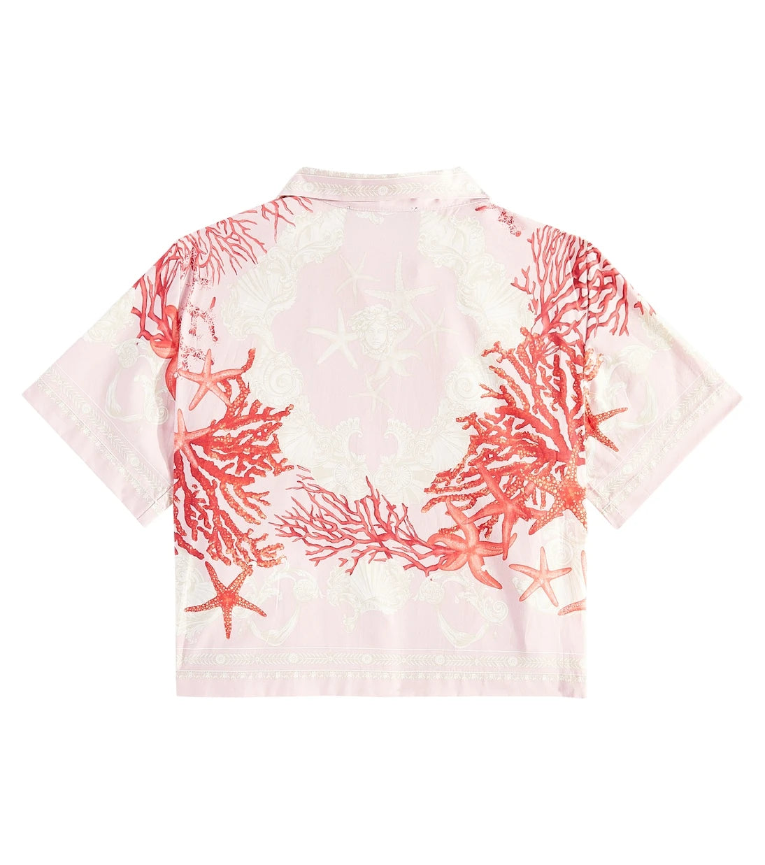 Versace Kids - Barocco Sea cotton poplin shirt