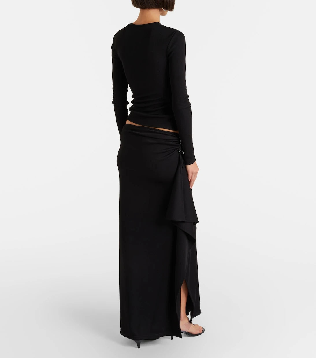 Christopher Esber - Asymmetric draped jersey maxi skirt