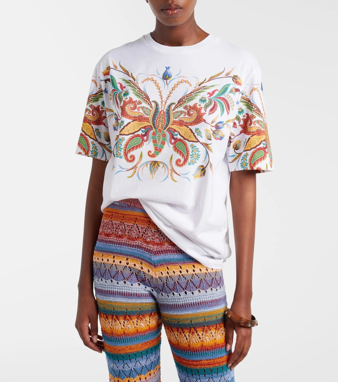 Etro - Printed cotton jersey T-shirt