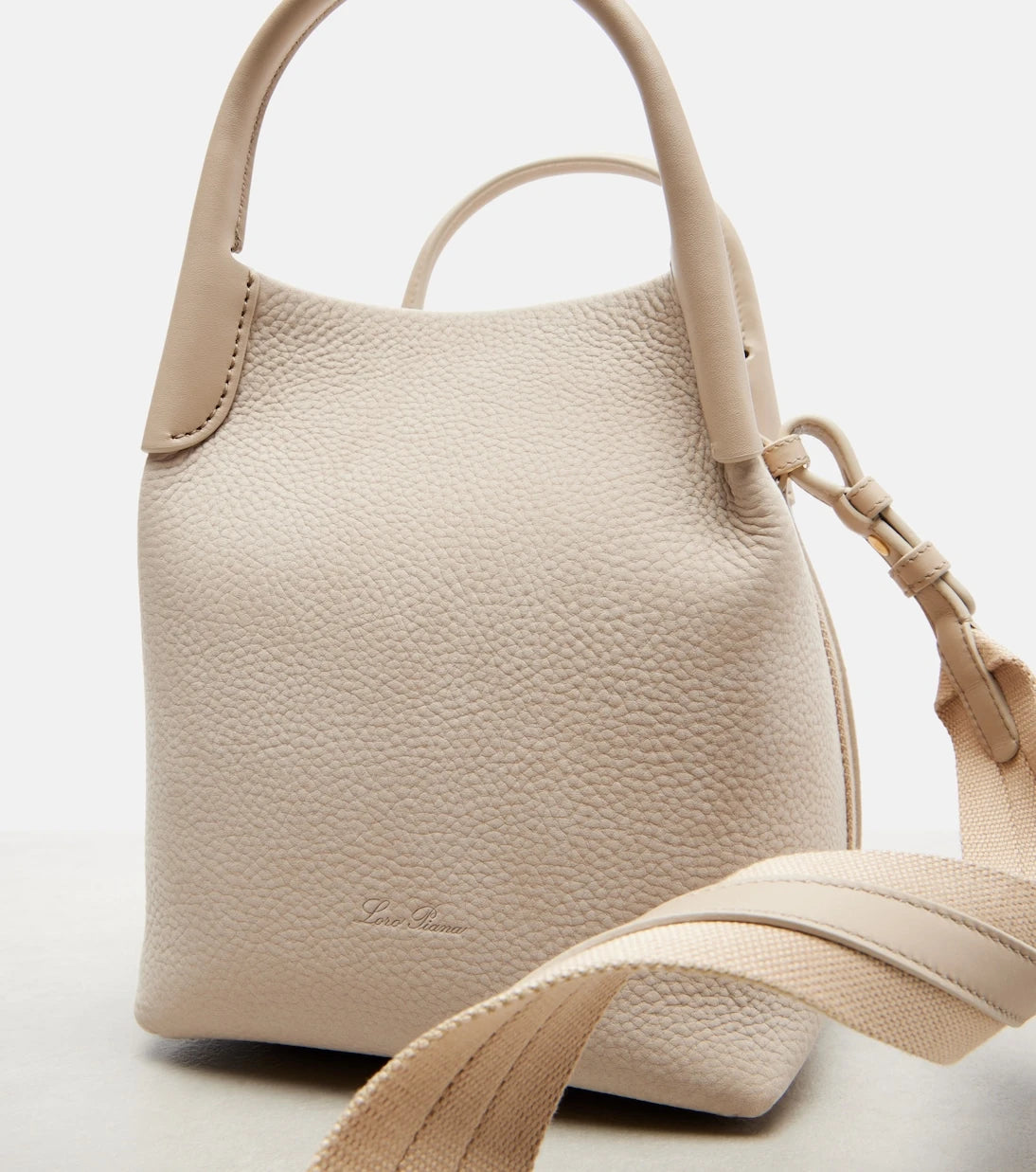 Loro Piana - Bale Small leather bucket bag