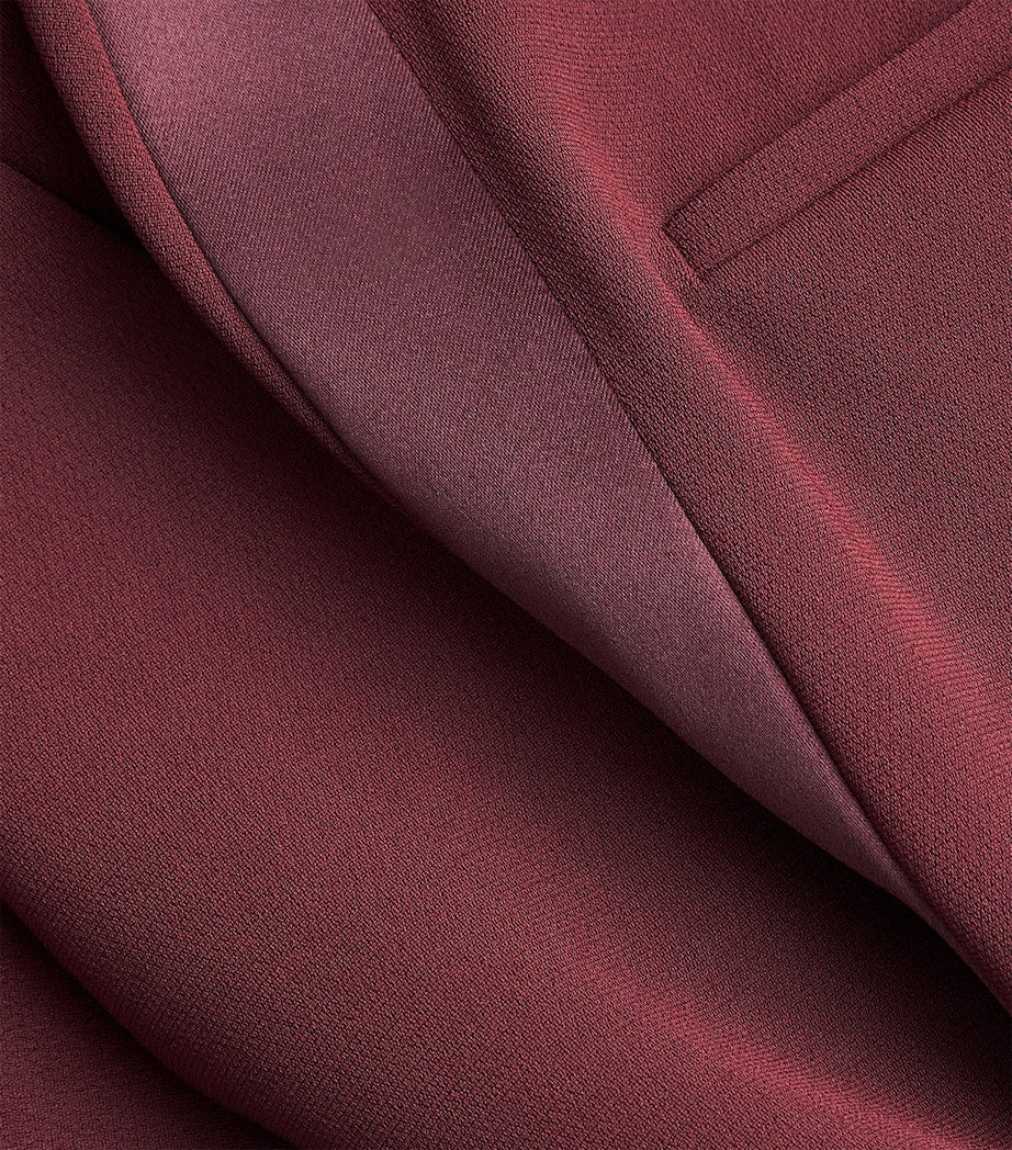 Red Cady Wide-Leg Trousers