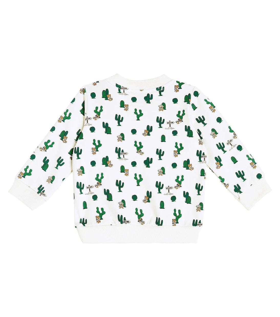 Moschino Kids - سويت شيرت أطفال بطبعة من القطن المخلوط