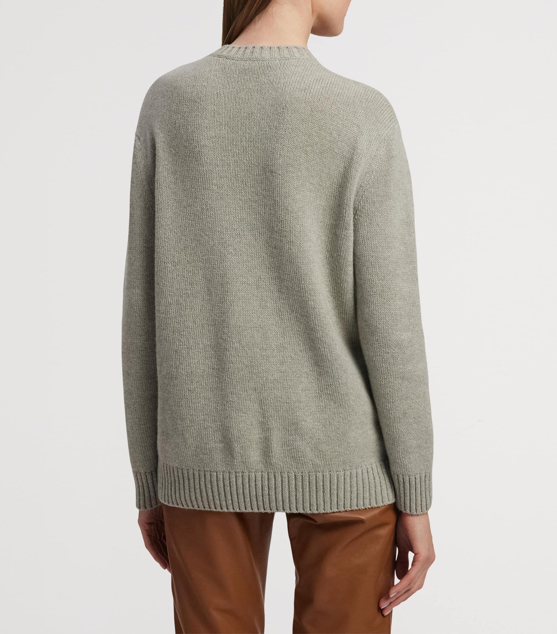 Grey Cashmere Polo Bear Jumper