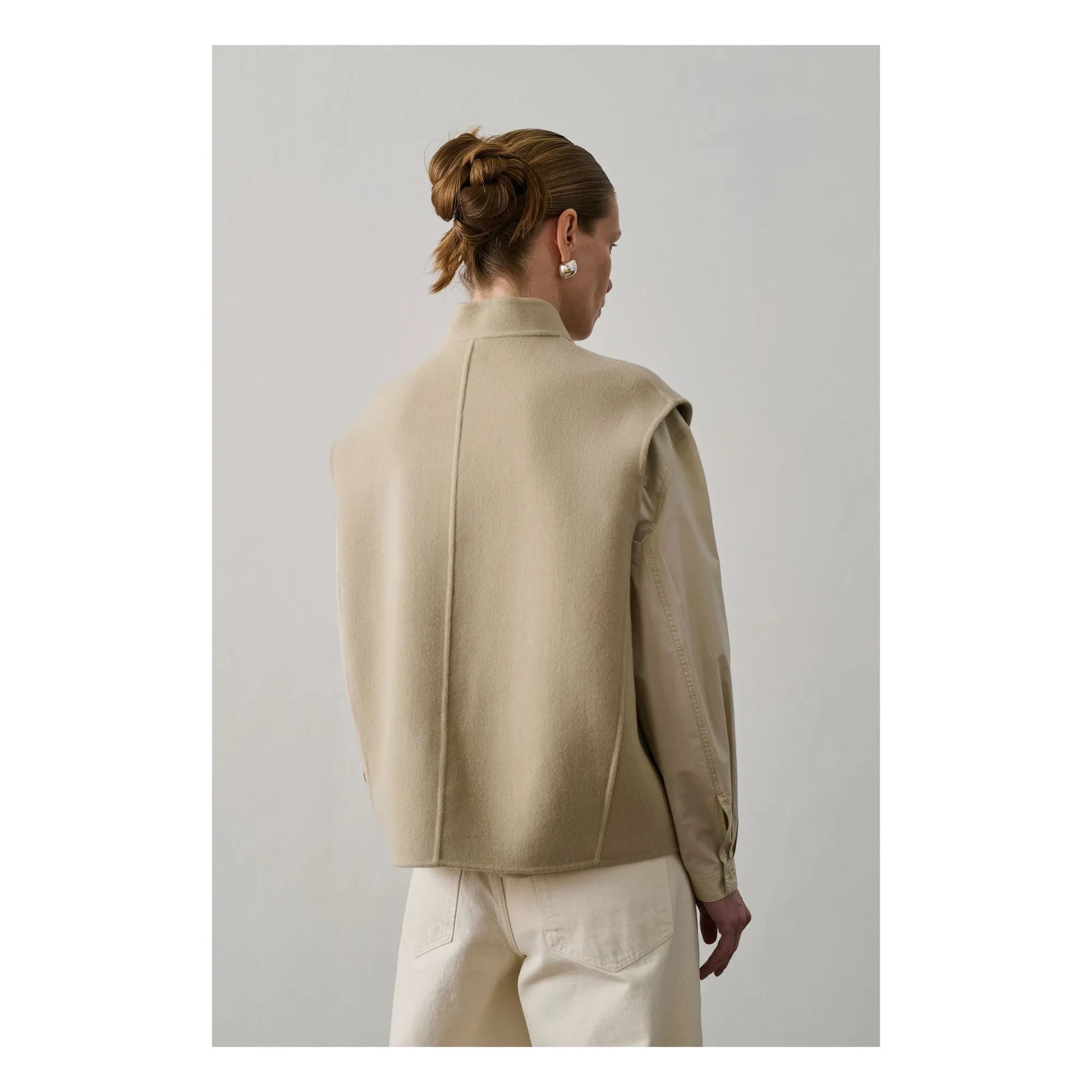 Soeur - Adeline Wool Sleeveless Jacket | Chalk