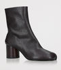 Maison Margiela Burgundy Leather Tabi Boots 60