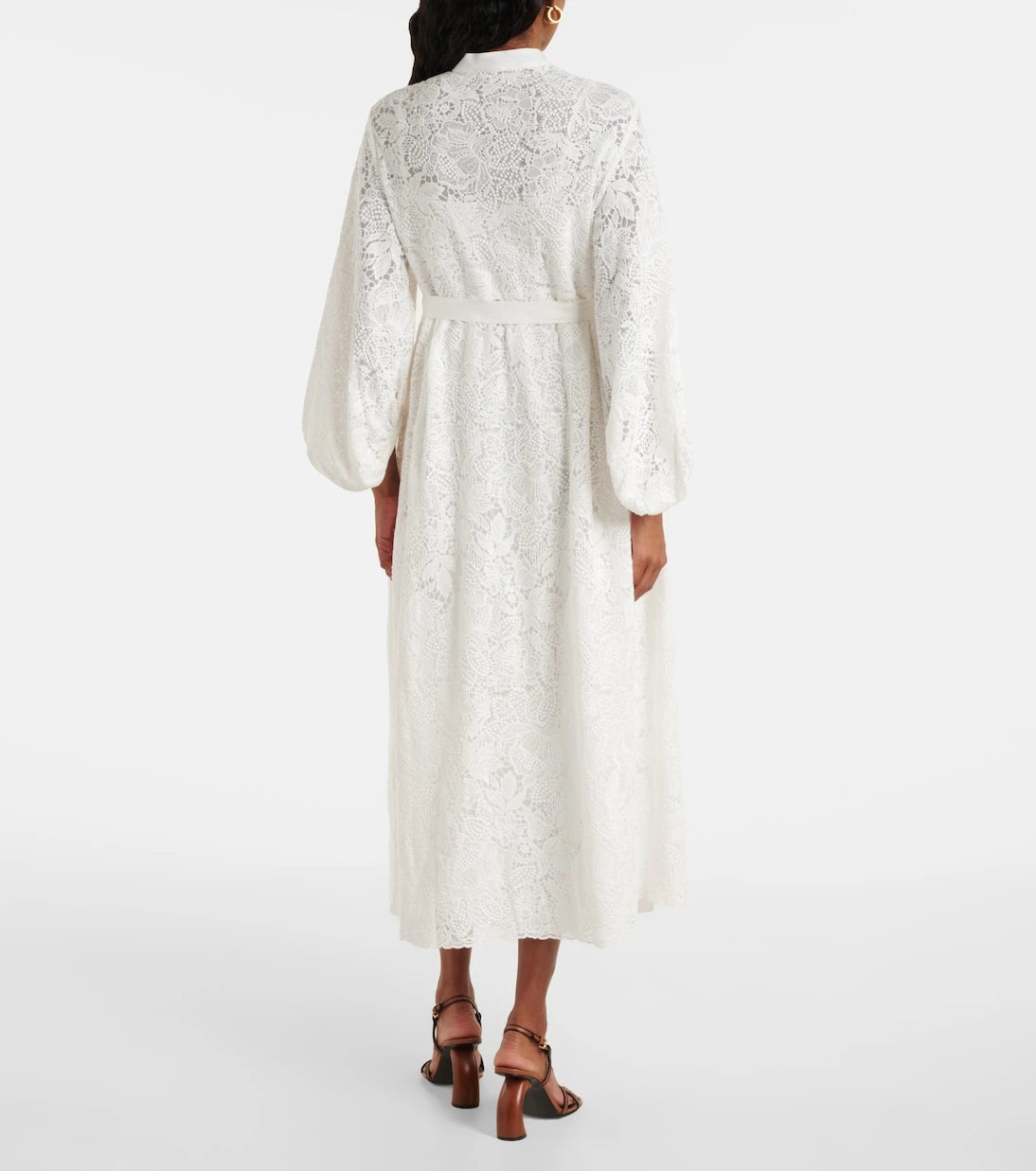 Erdem - Embroidered cotton lace midi dress