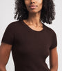 Brown Cashmere Rib Stitch Baby T-Shirt
