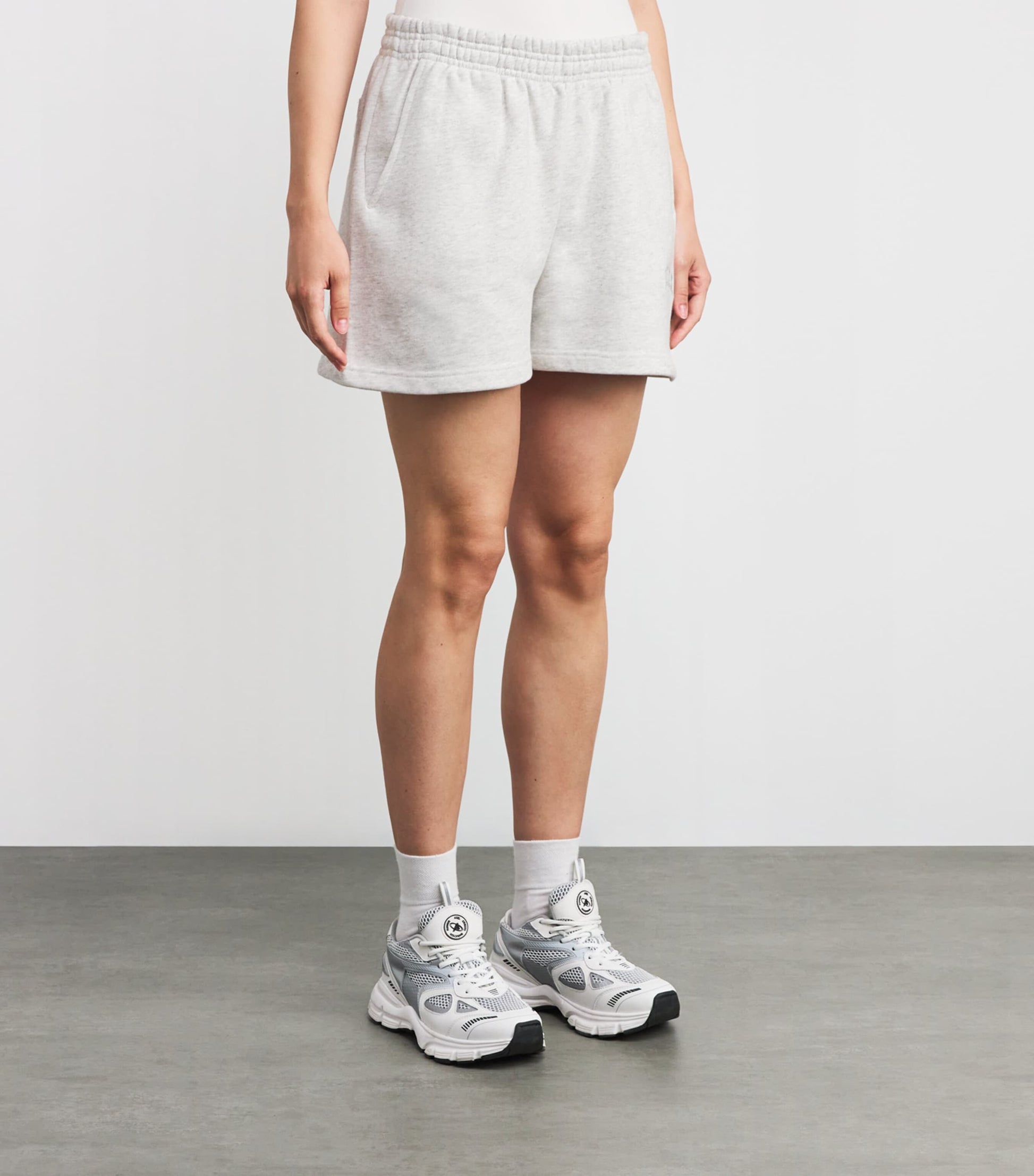 Grey Organic Cotton Varsity Sweat Shorts