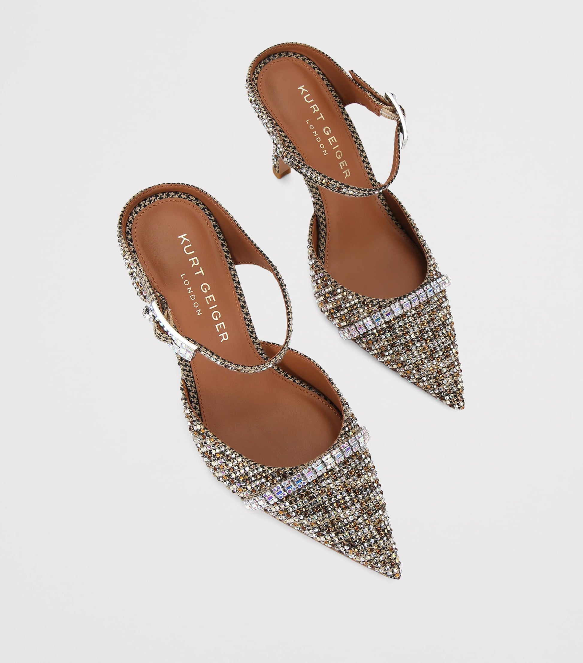Embellished Strass Point Mules 90