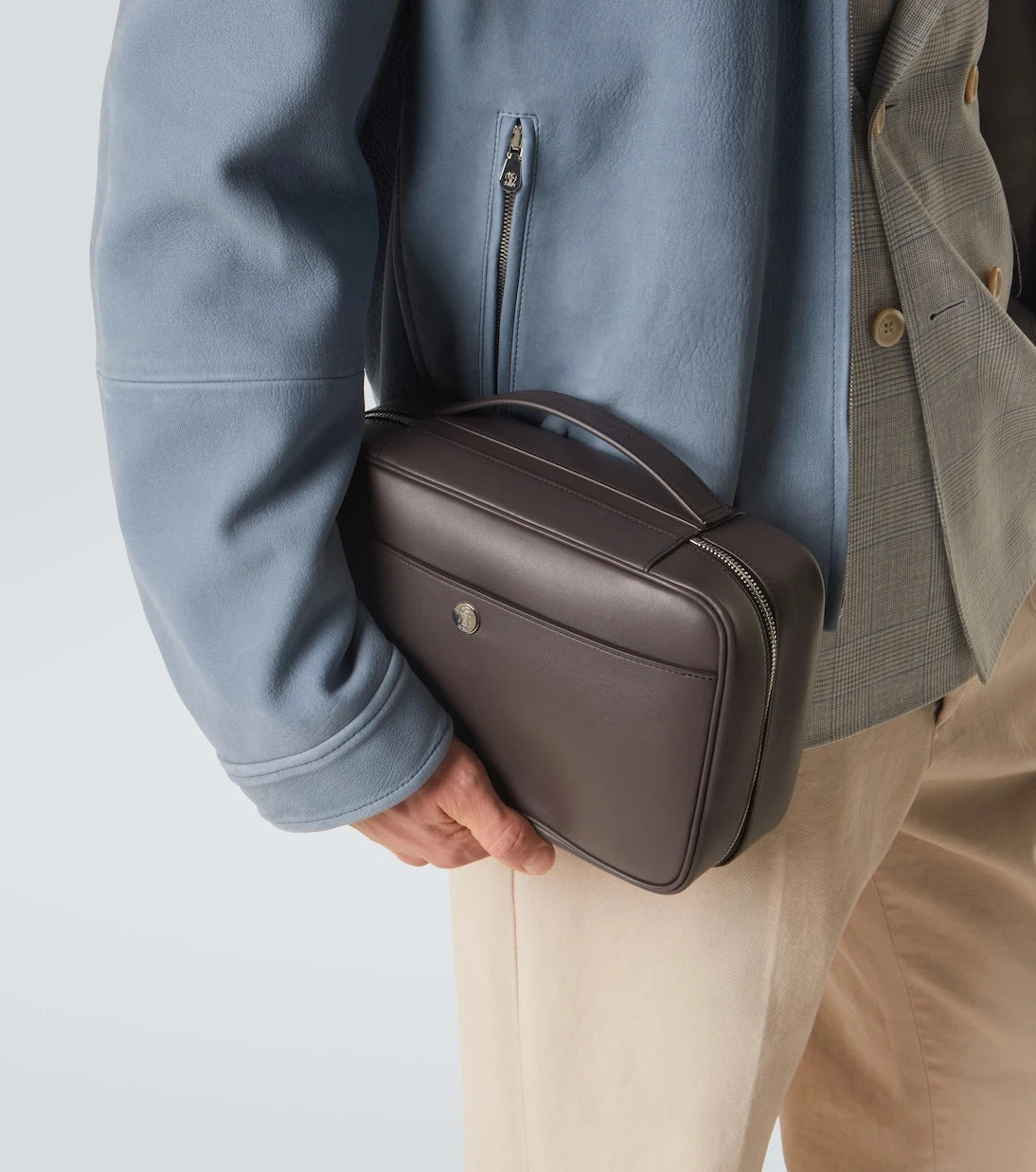 Brunello Cucinelli - Leather toiletry bag