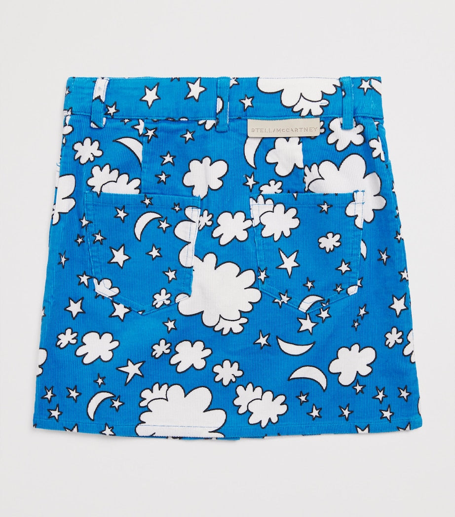 Stella McCartney Kids Corduroy Cloud Print Skirt (3-12 Years)