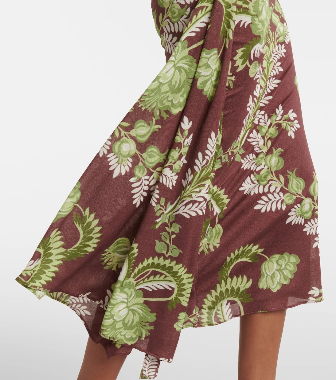 Etro - Floral draped midi skirt