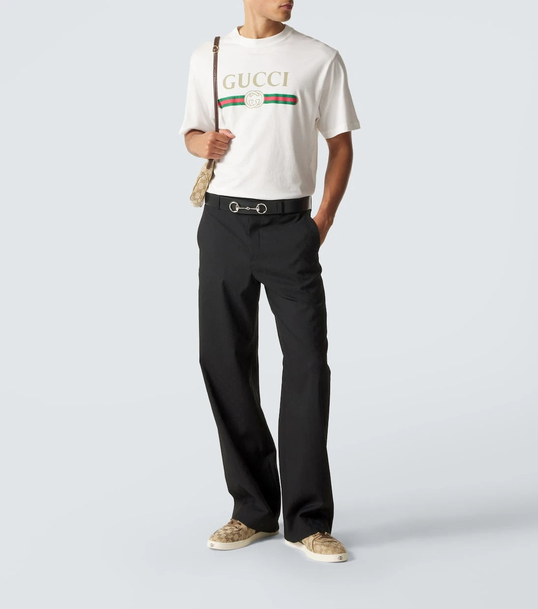 Gucci - Stretch GG canvas low-top sneakers