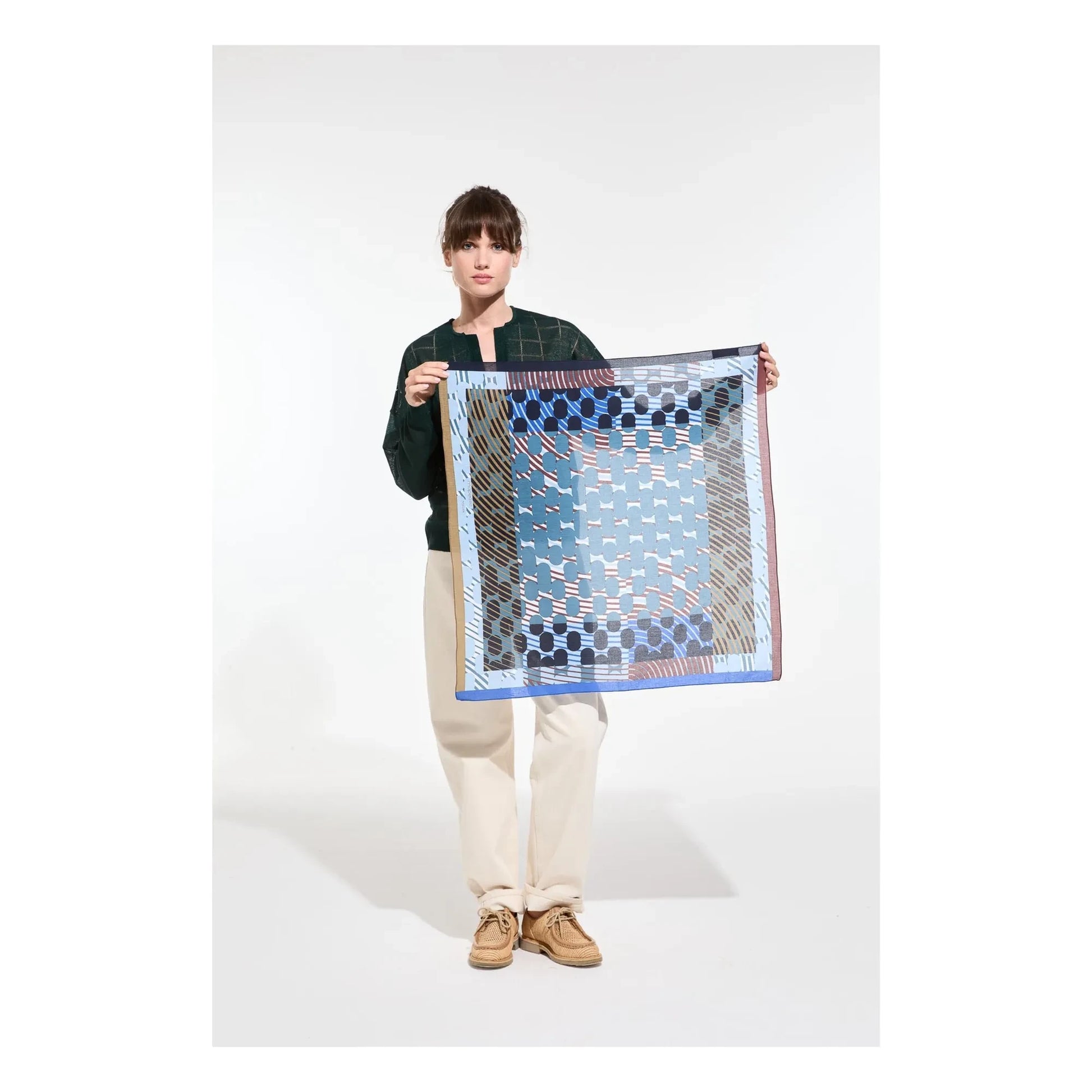 Mapoésie - Pollen Cotton Scarf | Blue