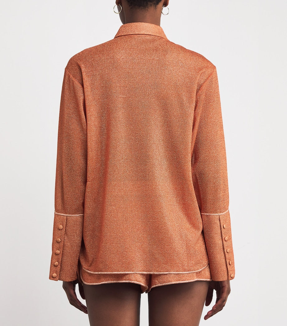 Oséree Orange Glazed Lumière Shirt