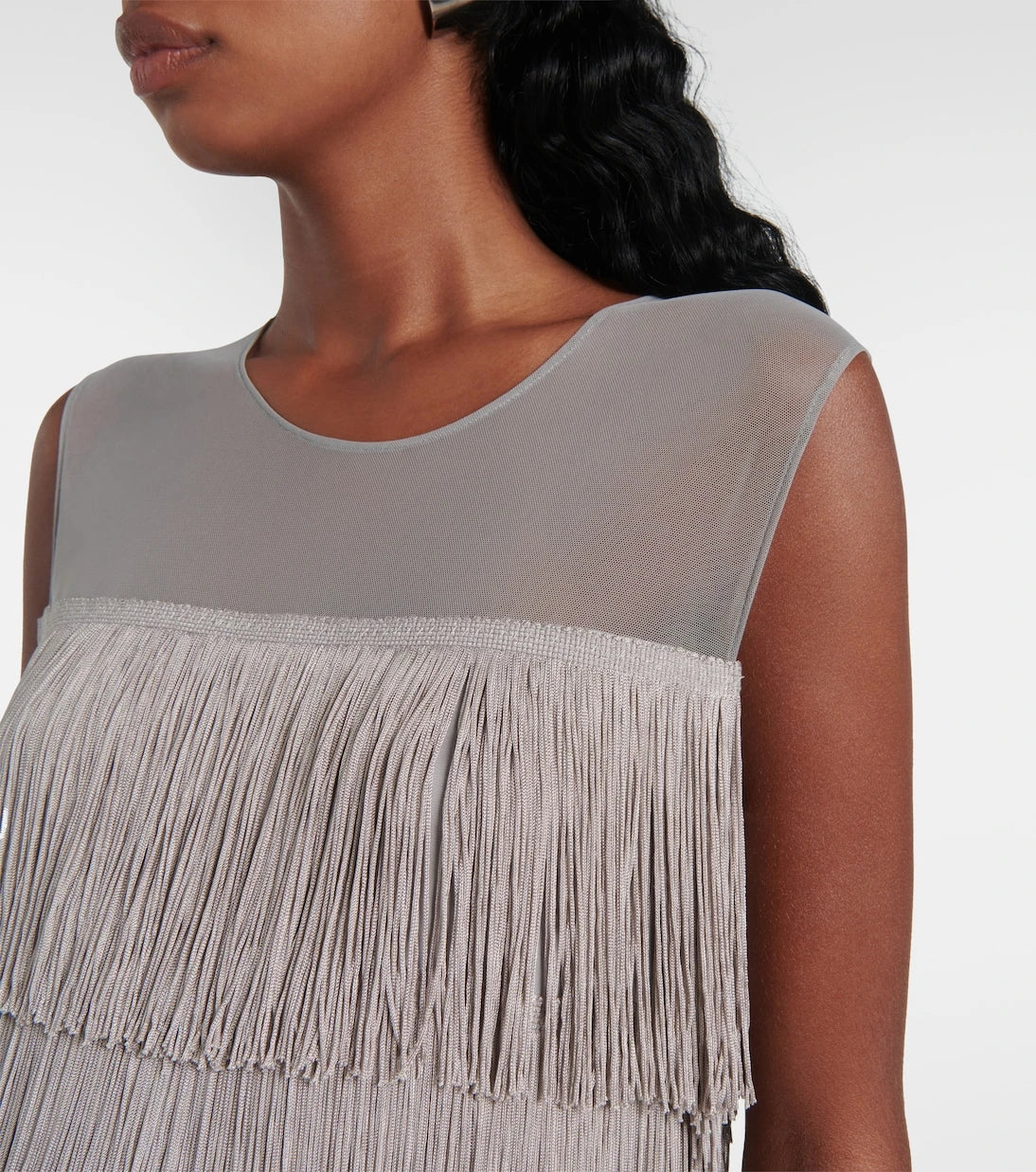 Norma Kamali - Pickleball fringed minidress