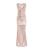 Rose Gold Sequinned V-Neck Gown
