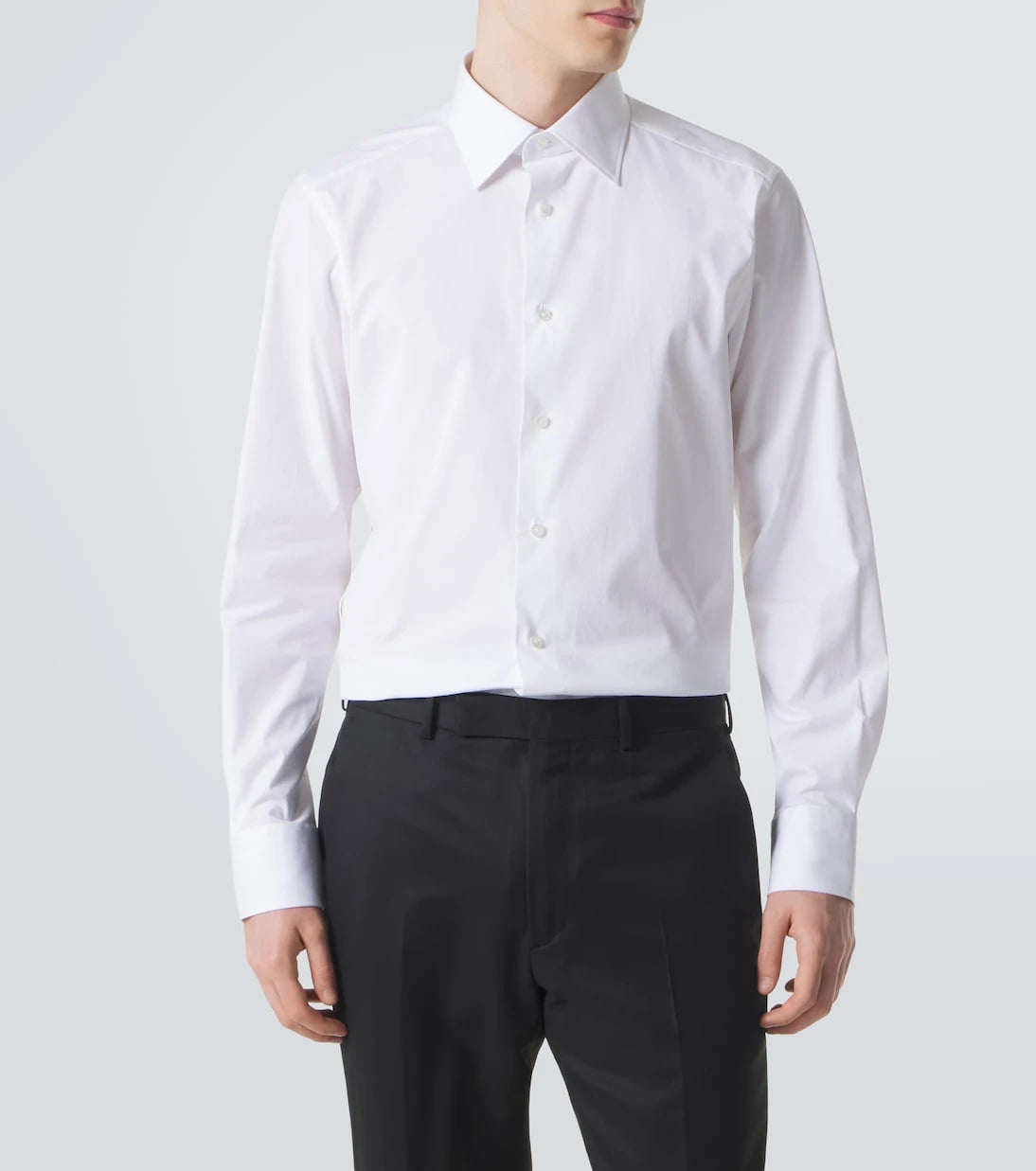 Zegna - Cotton-blend poplin shirt
