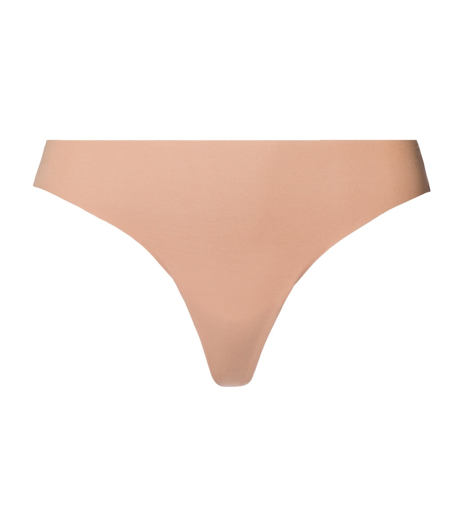 Hanro Beige Invisible Cotton Thong