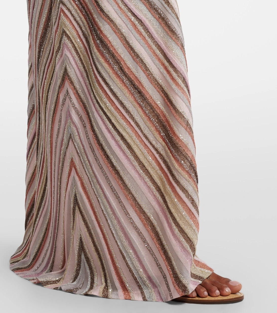 Missoni - Sequined one-shoulder lamé maxi dress