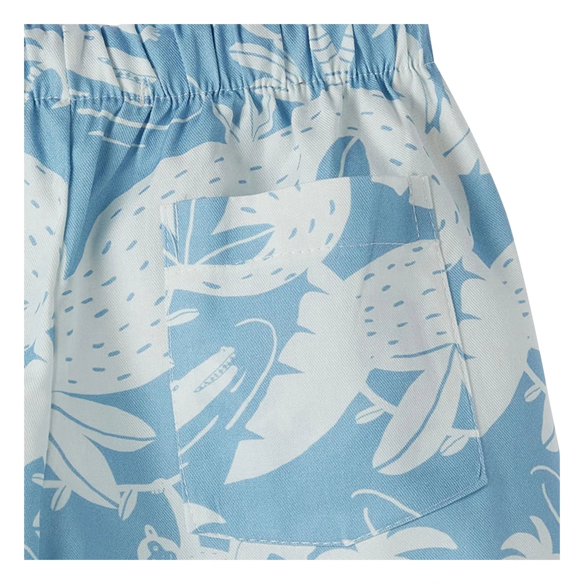 Fabula - Jungle drawstring shorts | Pale blue