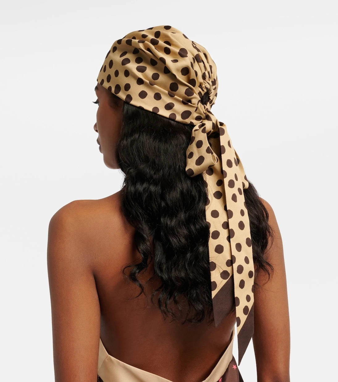 Valentino - Polka-dot cotton and silk head wrap