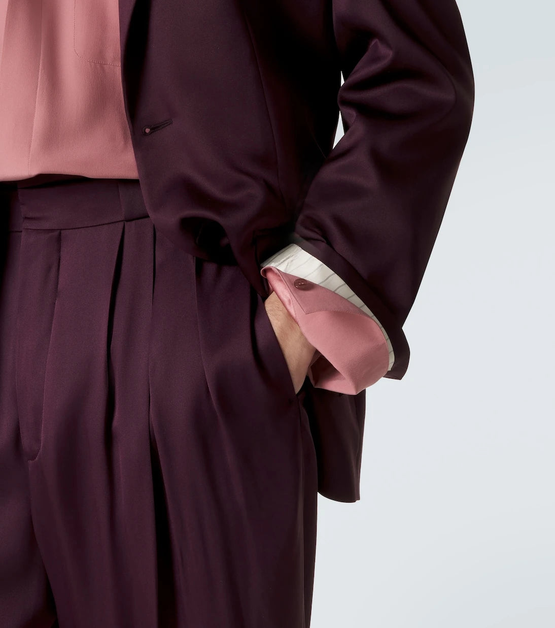 Saint Laurent - İpek saten takım ceket