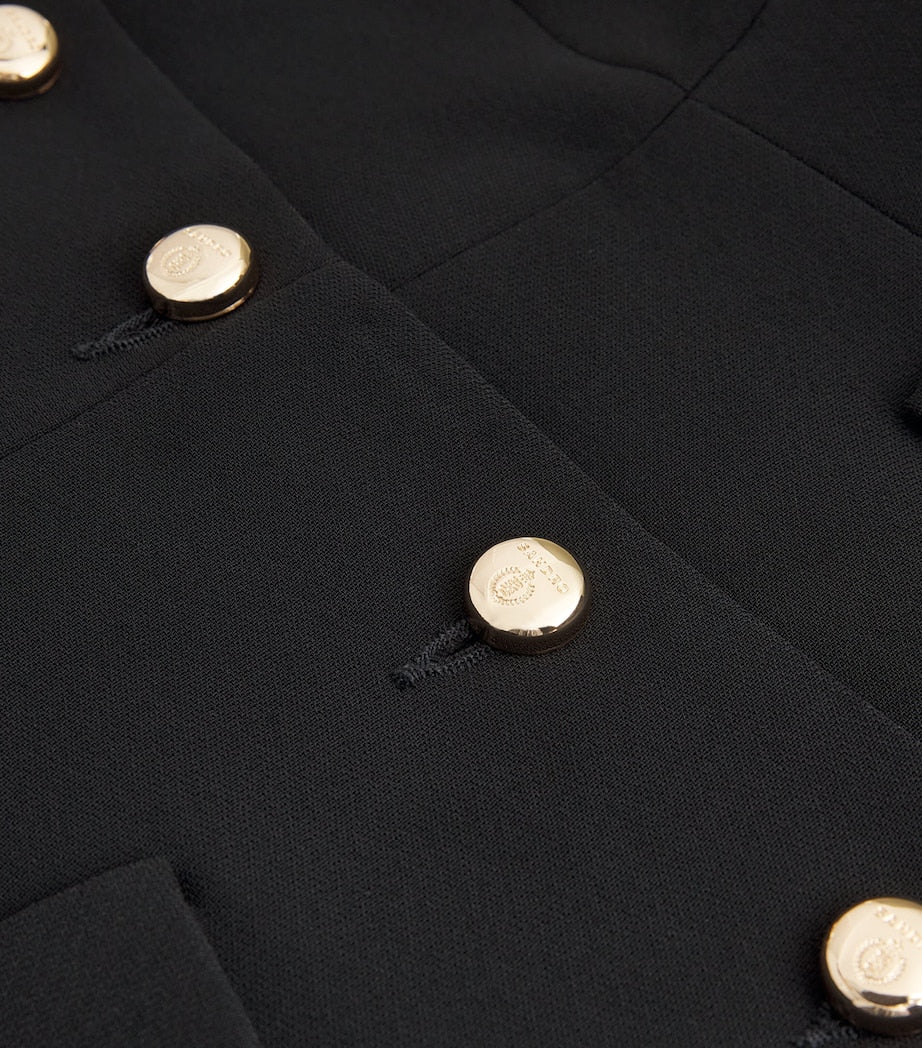 Structured Buttoned Mini Dress