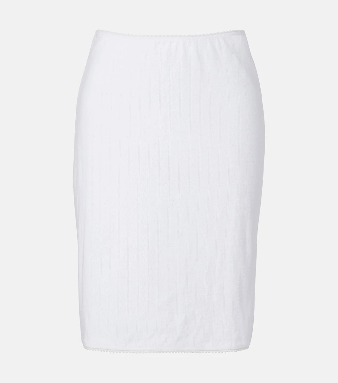 Leset - Pointelle cotton midi skirt