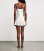 Carine Gilson Beige Silk Lace-Trim Short Slip Dress