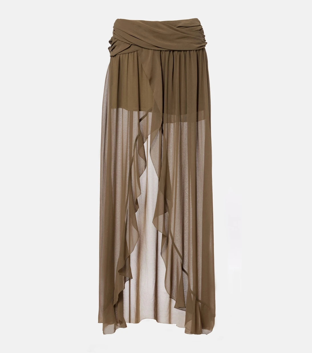 Jacques Wei - Asymmetric draped maxi skirt