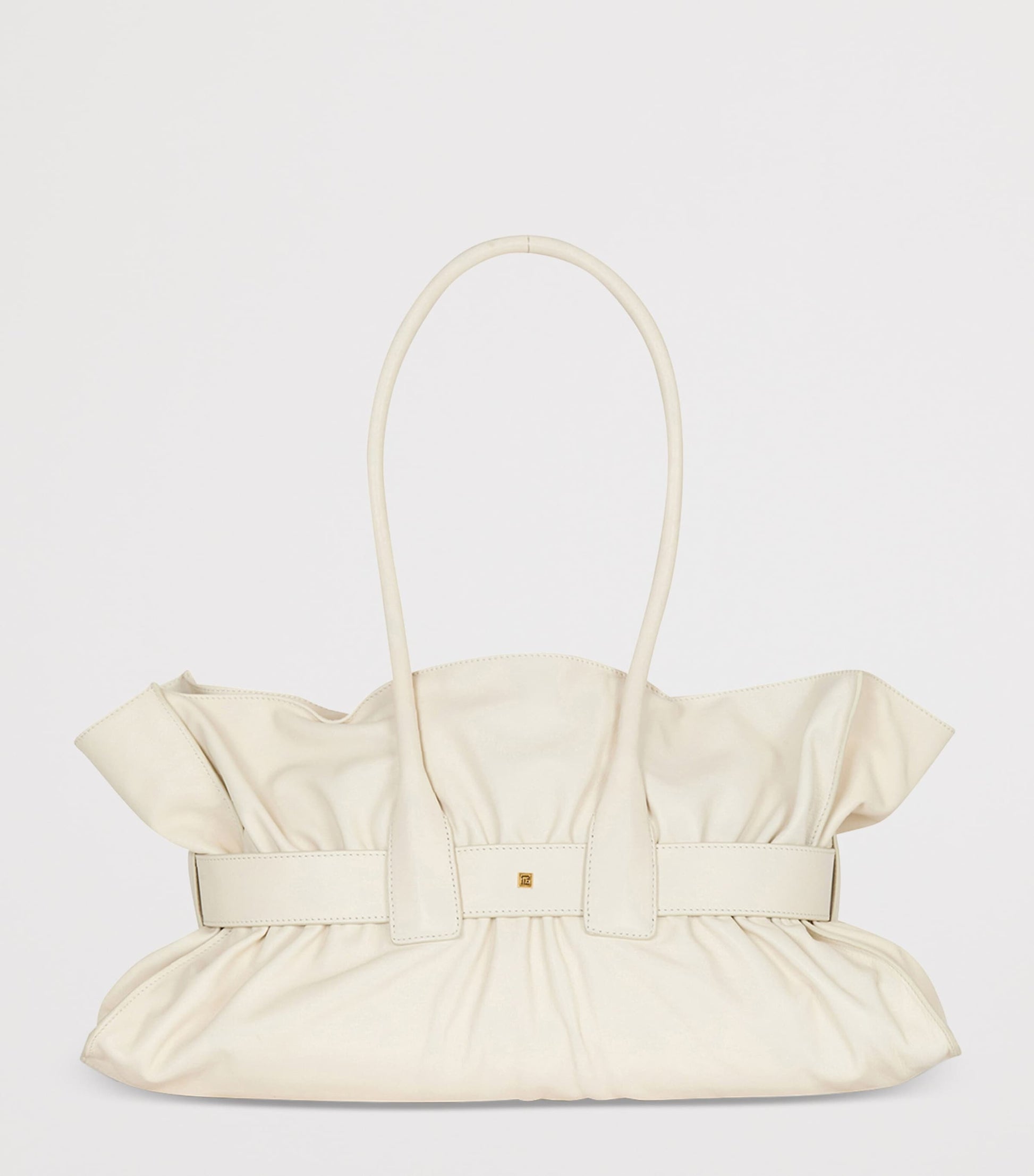 Balmain White Large Leather Anthem Shoulder Bag