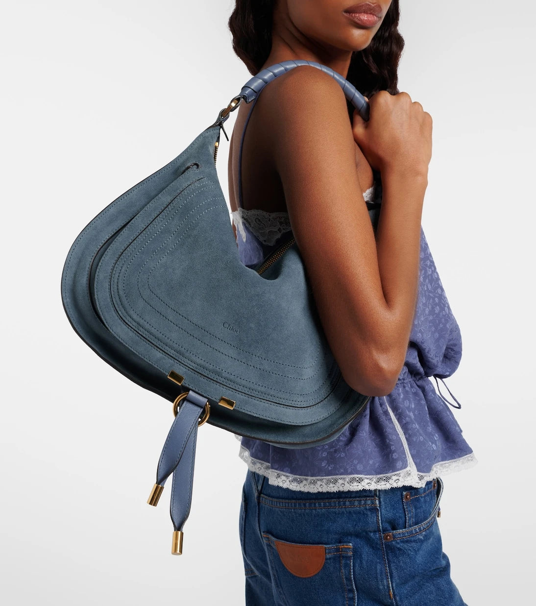 Chloé - Marcie Medium suede shoulder bag