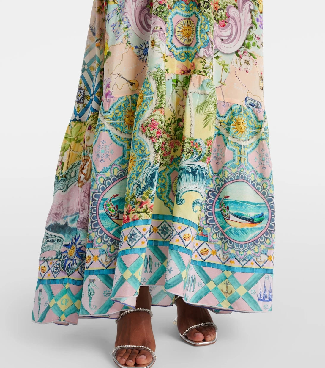 Camilla - Embellished silk maxi dress