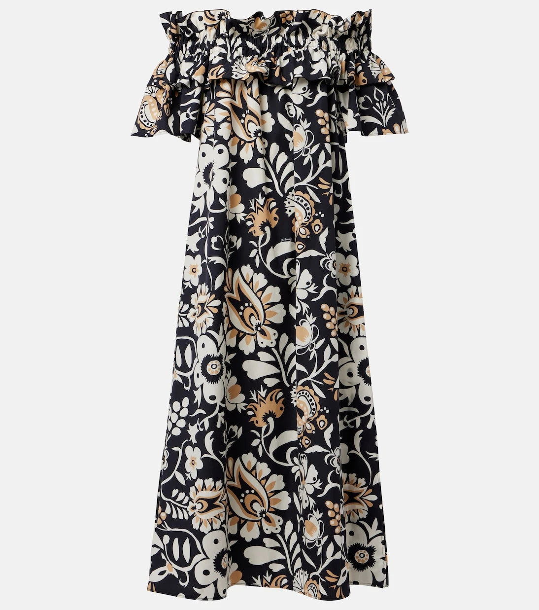 La DoubleJ - Breakfast ruffled cotton poplin midi dress