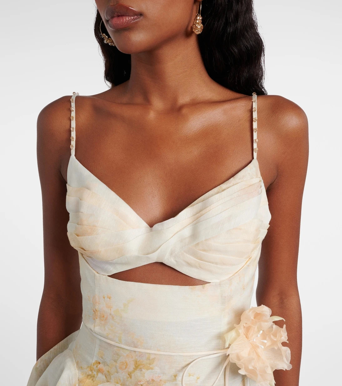 Zimmermann - Memento floral linen and silk minidress