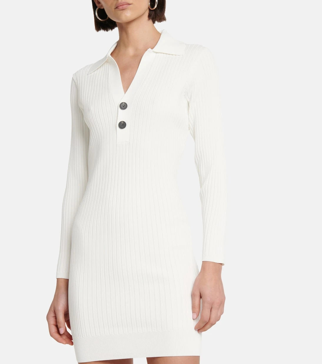 Self-Portrait - Ribbed-knit minidress