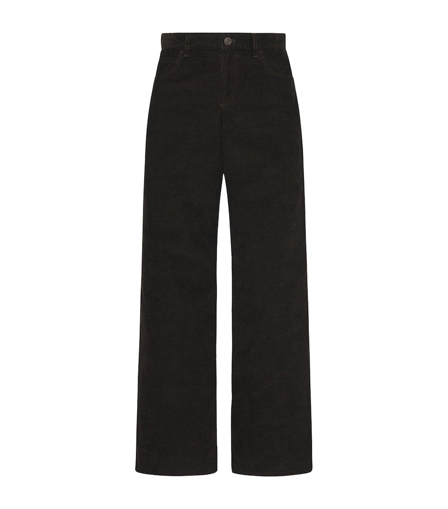 The Row Brown Eglitta Corduroy Straight Trousers
