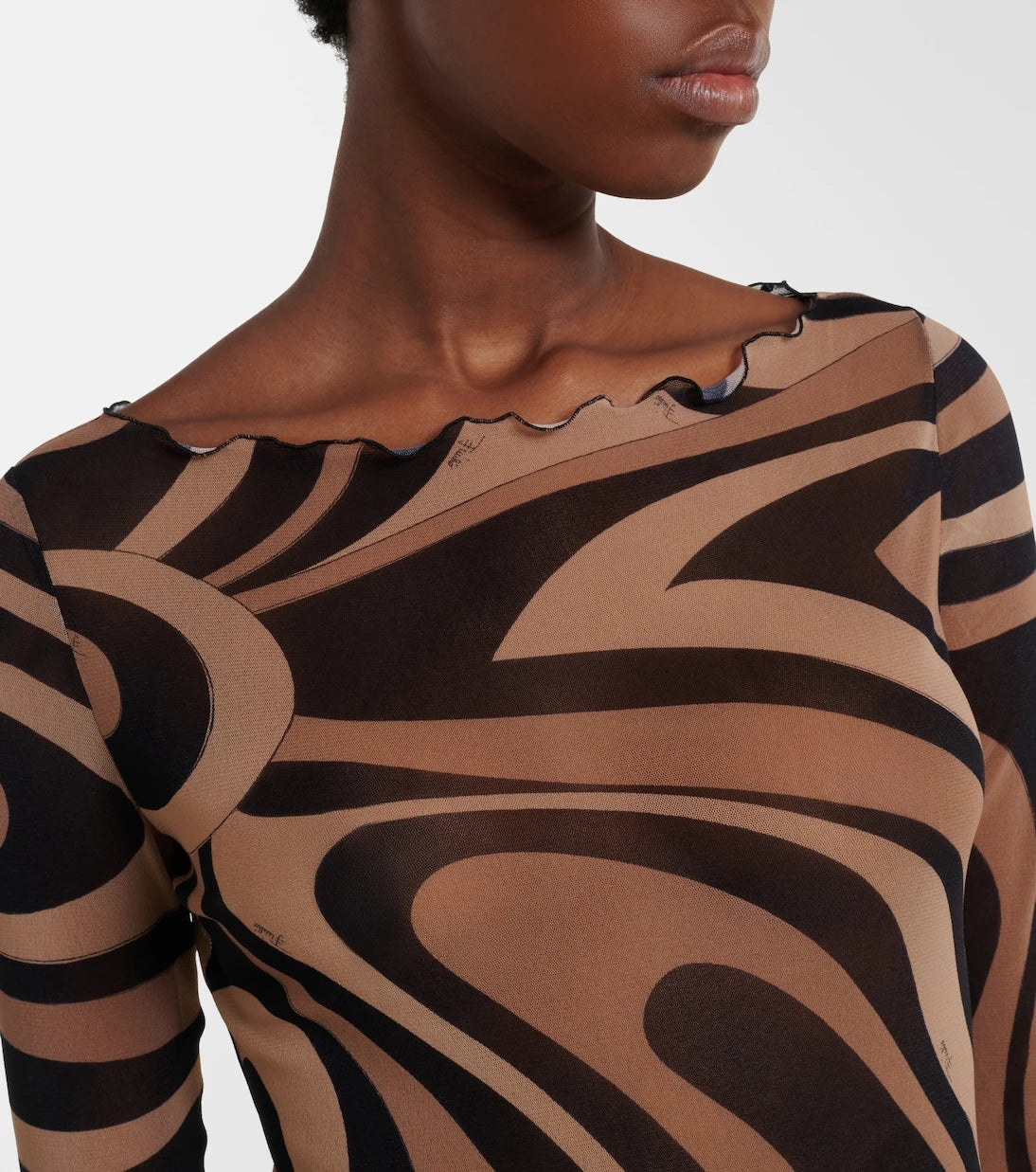 Pucci - Marmo tulle maxi dress