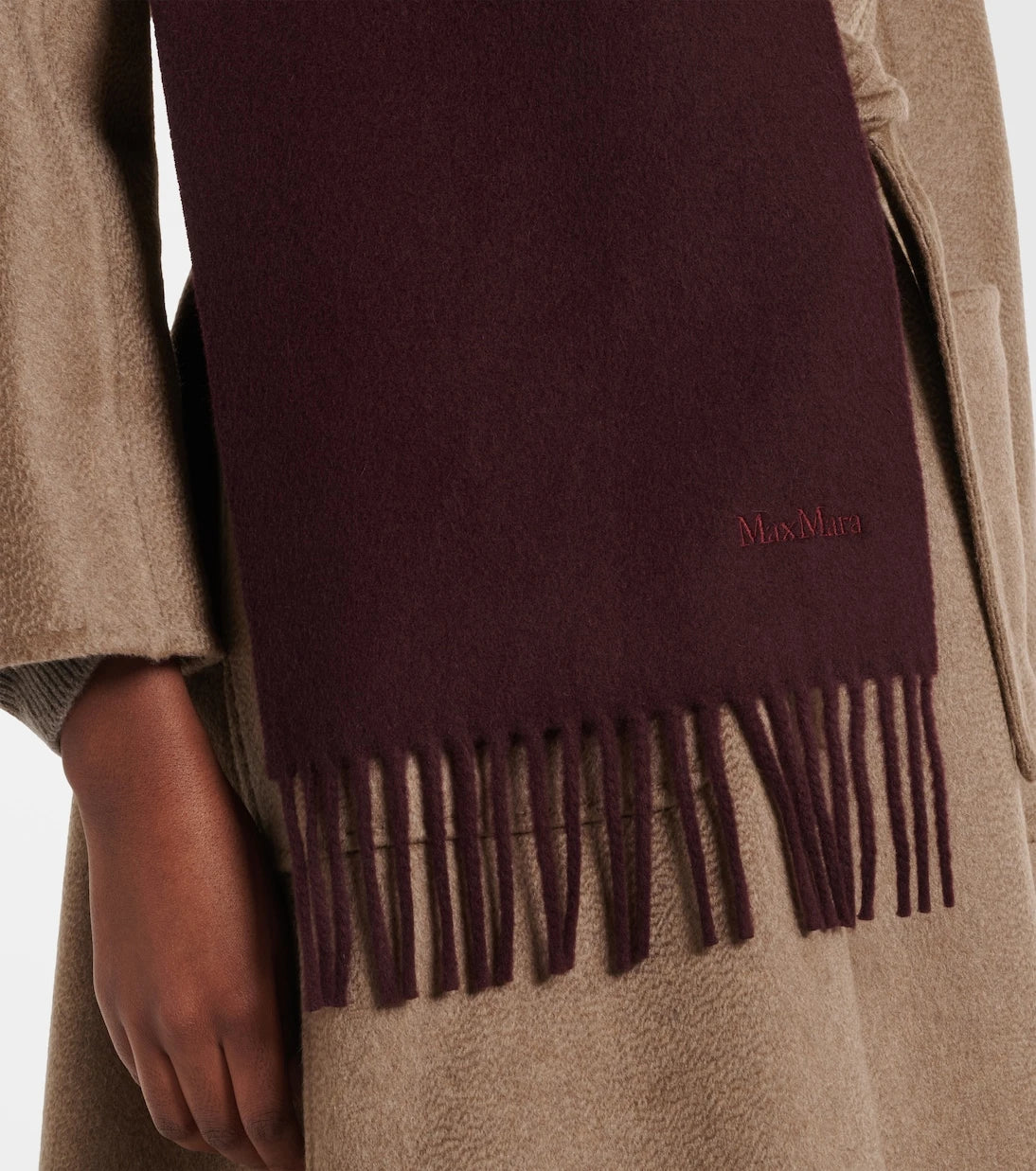 Max Mara - Fringed wool scarf