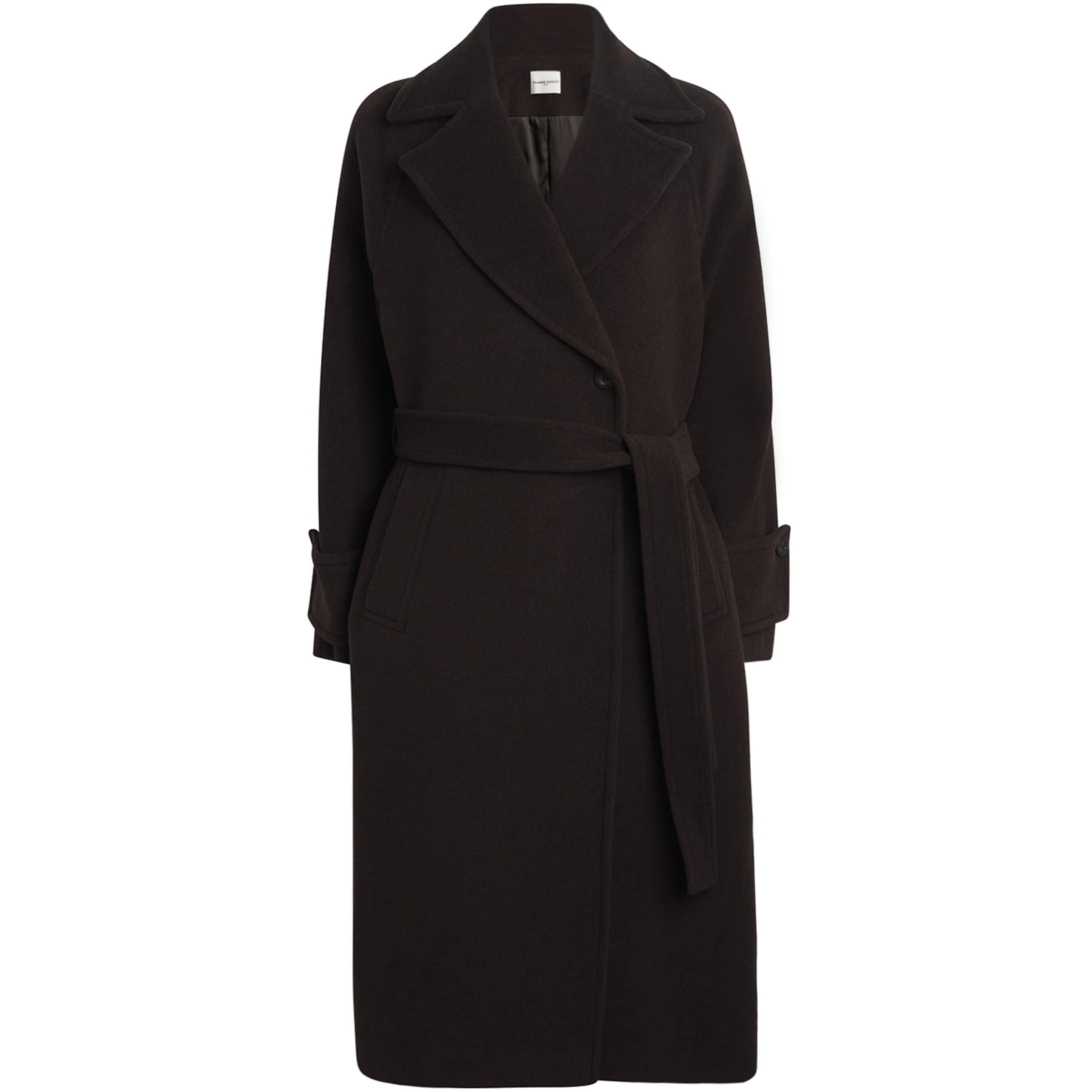 Claudie Pierlot Brown Wool-Blend Belted Coat