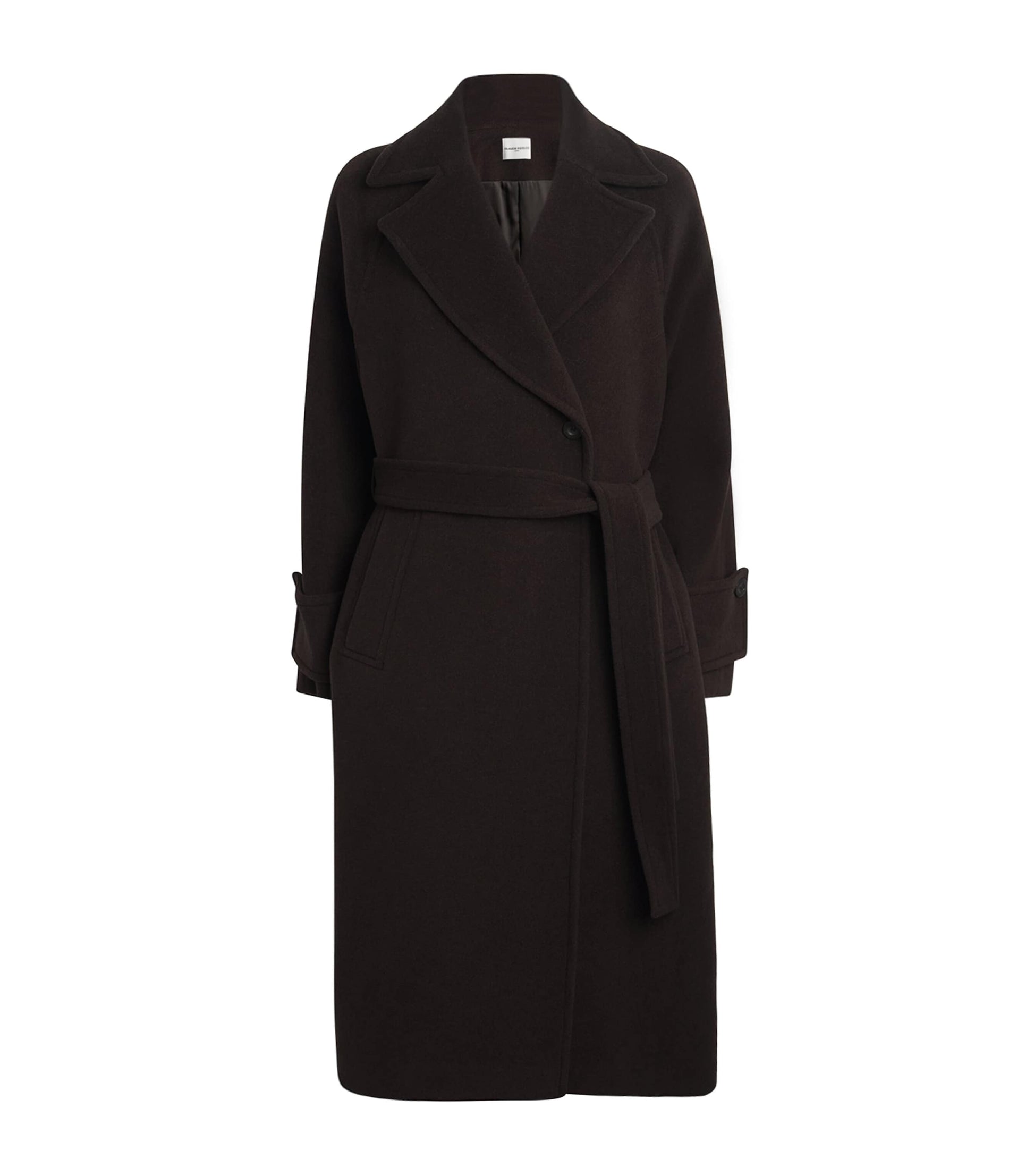 Claudie Pierlot Brown Wool-Blend Belted Coat