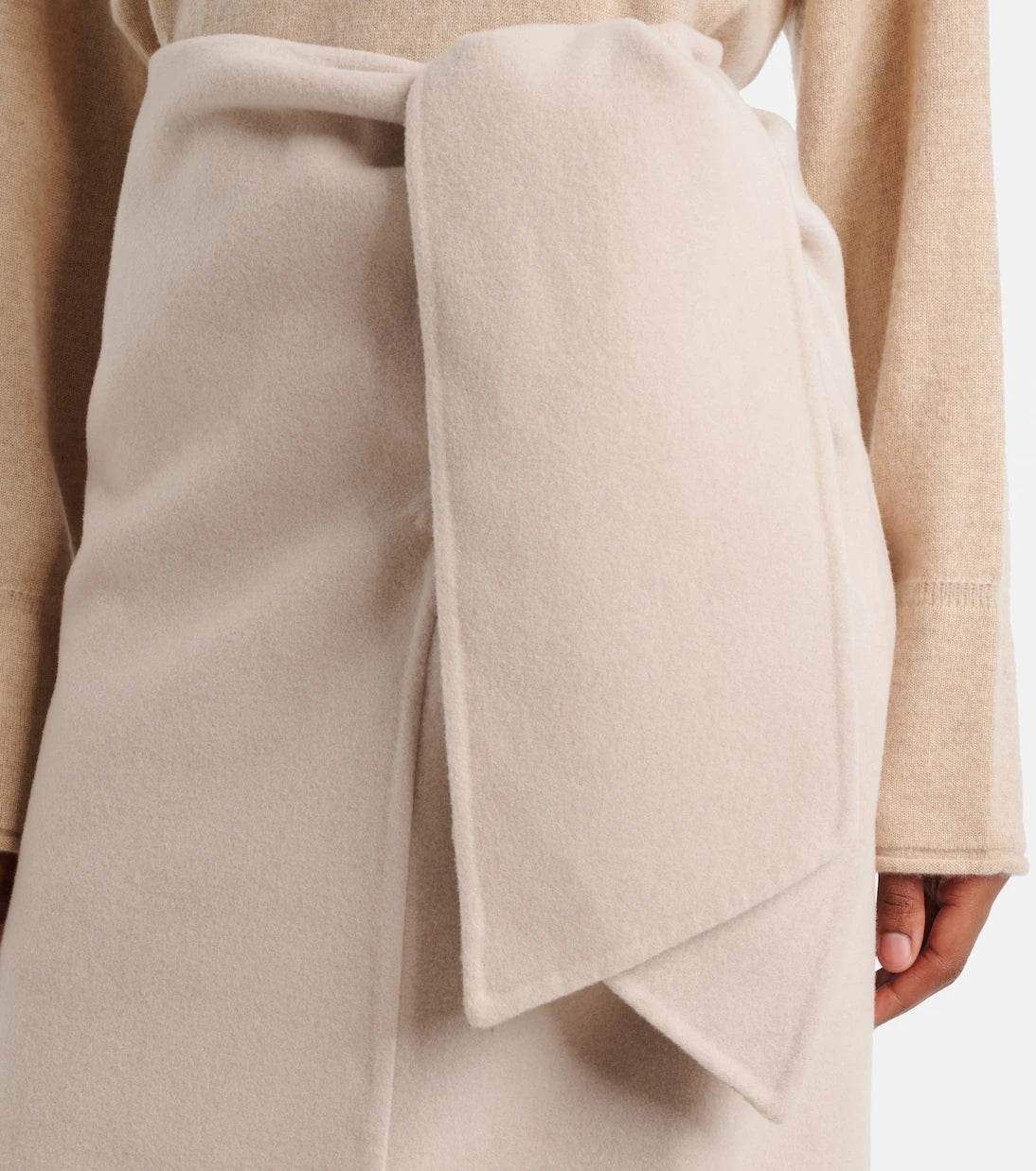 Max Mara - Zuppa wool and cashmere wrap skirt